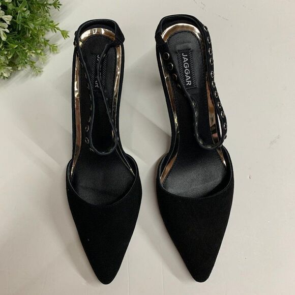 Jaggar Opulent Pointed Toe Studded Pumps Mules - Picture 5 of 12